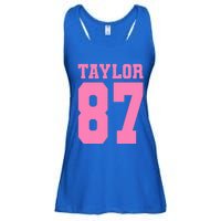 Pink Numbers Tay.Lor Ladies Essential Flowy Tank