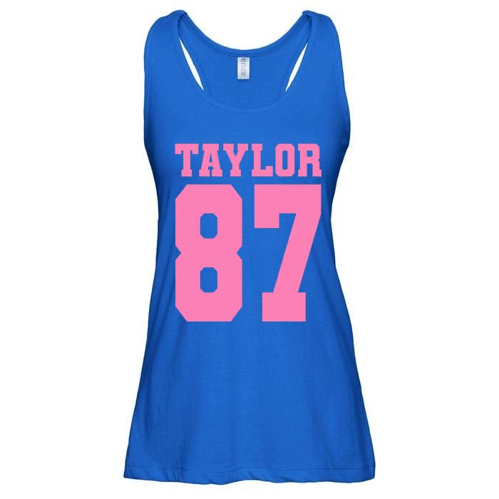 Pink Numbers Tay.Lor Ladies Essential Flowy Tank