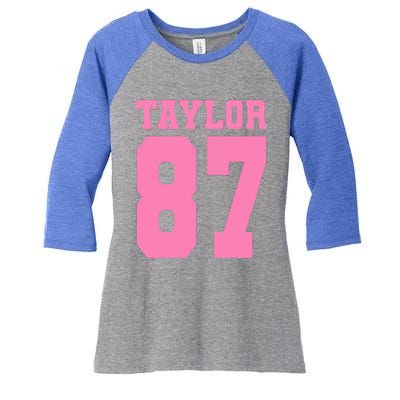 Pink Numbers Tay.Lor Women's Tri-Blend 3/4-Sleeve Raglan Shirt