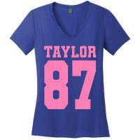 Pink Numbers Tay.Lor Women's V-Neck T-Shirt