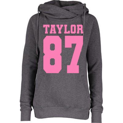 Pink Numbers Tay.Lor Womens Funnel Neck Pullover Hood