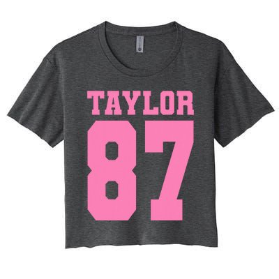 Pink Numbers Tay.Lor Women's Crop Top Tee