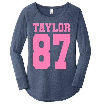 Pink Numbers Tay.Lor Women's Perfect Tri Tunic Long Sleeve Shirt