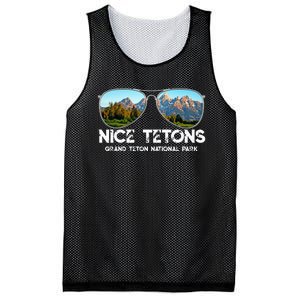 Punny Nice Tetons Teton Mountain Mesh Reversible Basketball Jersey Tank