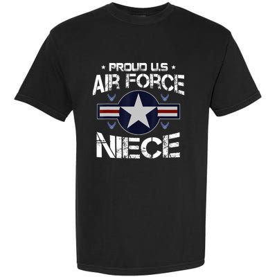 Proud Niece US Air Force Veteran Day Military Family Garment-Dyed Heavyweight T-Shirt