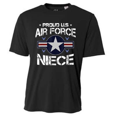 Proud Niece US Air Force Veteran Day Military Family Cooling Performance Crew T-Shirt