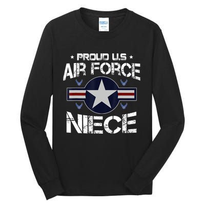 Proud Niece US Air Force Veteran Day Military Family Tall Long Sleeve T-Shirt