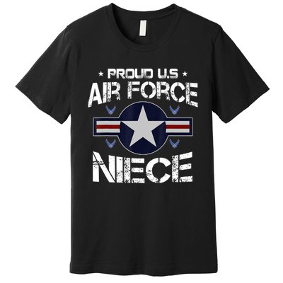 Proud Niece US Air Force Veteran Day Military Family Premium T-Shirt