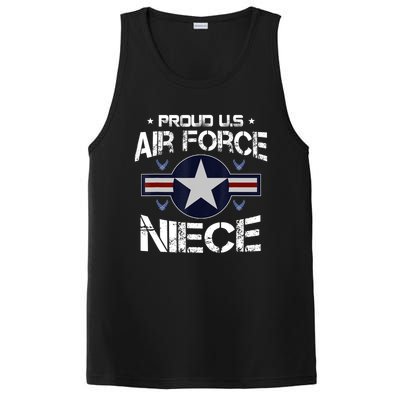 Proud Niece US Air Force Veteran Day Military Family PosiCharge Competitor Tank