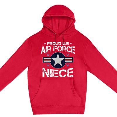 Proud Niece US Air Force Veteran Day Military Family Premium Pullover Hoodie