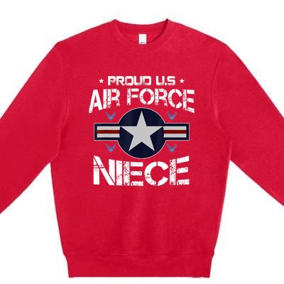 Proud Niece US Air Force Veteran Day Military Family Premium Crewneck Sweatshirt