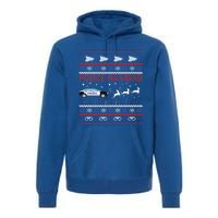 Police Navidad Ugly Christmas Design Gift Premium Hoodie