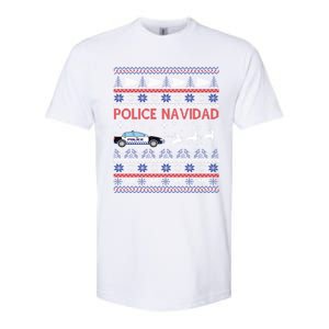 Police Navidad Ugly Christmas Design Gift Softstyle CVC T-Shirt