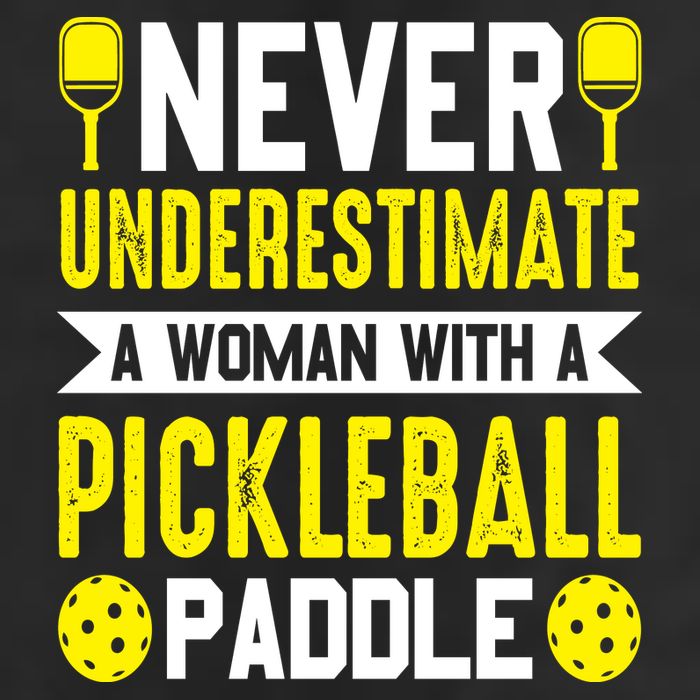 Pickleball Never Underestimate A Woman With A Pickleball Paddle 25L Jumbo Tote