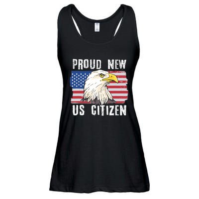 Proud New US Citizen Citizenship New USA Citizen Ladies Essential Flowy Tank