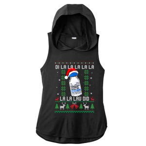 Pharmacist Nurse Ugly Christmas Sweater Di La La La Lav Did Gift Ladies PosiCharge Tri-Blend Wicking Draft Hoodie Tank