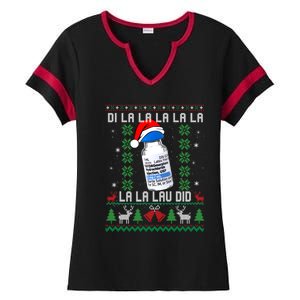 Pharmacist Nurse Ugly Christmas Sweater Di La La La Lav Did Gift Ladies Halftime Notch Neck Tee