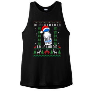 Pharmacist Nurse Ugly Christmas Sweater Di La La La Lav Did Gift Ladies PosiCharge Tri-Blend Wicking Tank