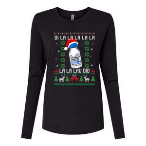 Pharmacist Nurse Ugly Christmas Sweater Di La La La Lav Did Gift Womens Cotton Relaxed Long Sleeve T-Shirt