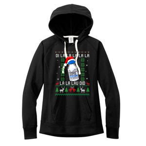 Pharmacist Nurse Ugly Christmas Sweater Di La La La Lav Did Gift Women's Fleece Hoodie