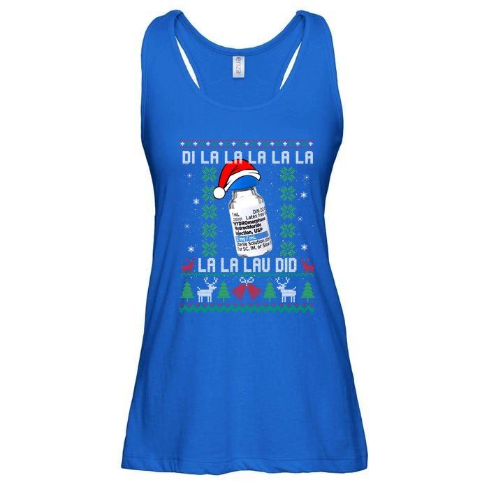 Pharmacist Nurse Ugly Christmas Sweater Di La La La Lav Did Gift Ladies Essential Flowy Tank