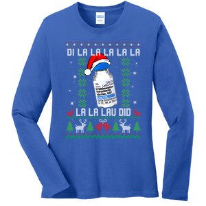 Pharmacist Nurse Ugly Christmas Sweater Di La La La Lav Did Gift Ladies Long Sleeve Shirt