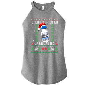 Pharmacist Nurse Ugly Christmas Sweater Di La La La Lav Did Gift Women's Perfect Tri Rocker Tank