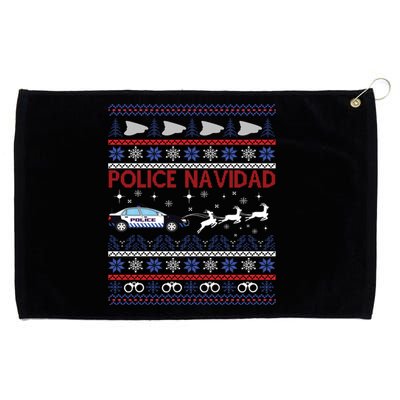 Police Navidad Ugly Christmas Design Gift Grommeted Golf Towel