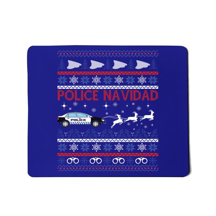 Police Navidad Ugly Christmas Design Gift Mousepad