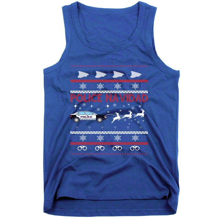 Police Navidad Ugly Christmas Design Gift Tank Top