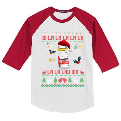 Pharmacist Nurse Ugly Christmas Sweater Di La La Lav Did Great Gift Kids Colorblock Raglan Jersey