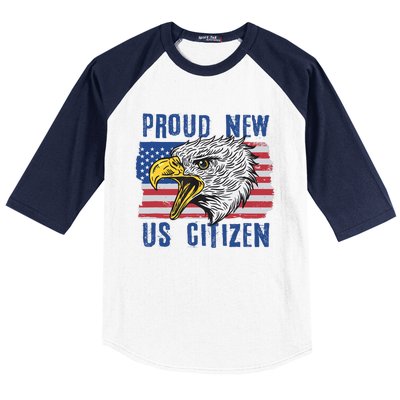 Proud New US Citizen Citizenship New USA Citizen Baseball Sleeve Shirt