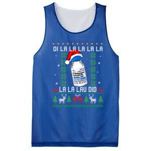 Pharmacist Nurse Ugly Christmas Sweater Di La La La Lav Did Gift Mesh Reversible Basketball Jersey Tank