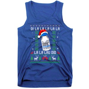 Pharmacist Nurse Ugly Christmas Sweater Di La La La Lav Did Gift Tank Top