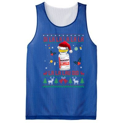 Pharmacist Nurse Ugly Christmas Sweater Di La La Lav Did Gift Mesh Reversible Basketball Jersey Tank