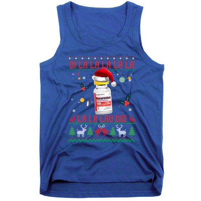 Pharmacist Nurse Ugly Christmas Sweater Di La La Lav Did Gift Tank Top