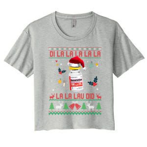 Pharmacist Nurse Ugly Christmas Sweater Di La La Lav Did Gift Women's Crop Top Tee