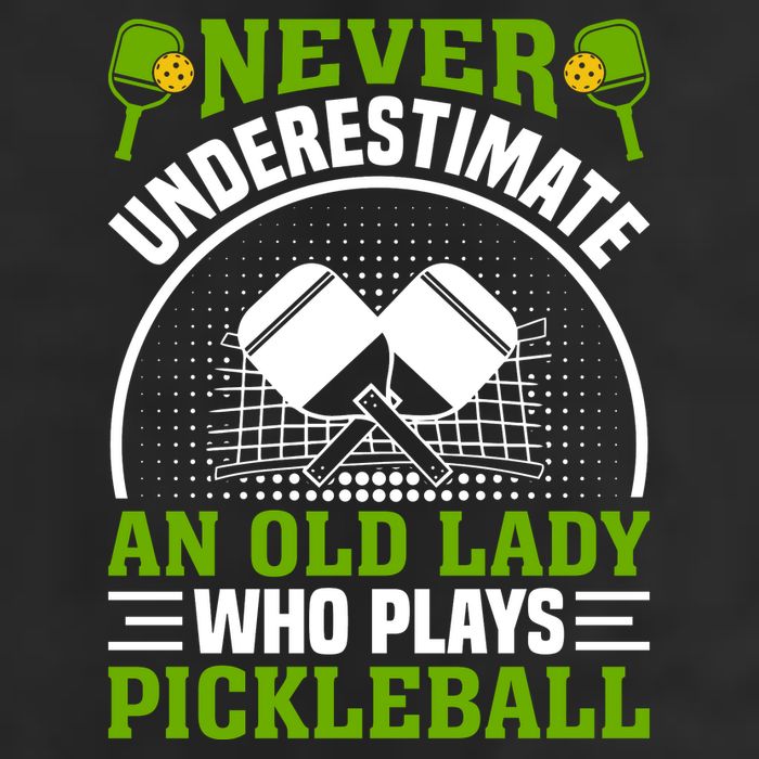 Pickleball Never Underestimate An Old Lady With A Pickleball Paddle 25L Jumbo Tote
