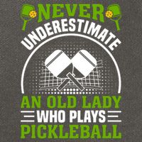 Pickleball Never Underestimate An Old Lady With A Pickleball Paddle Cotton Canvas Backpack
