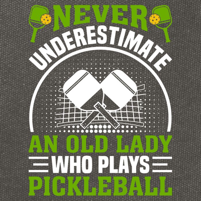 Pickleball Never Underestimate An Old Lady With A Pickleball Paddle Cotton Canvas Backpack