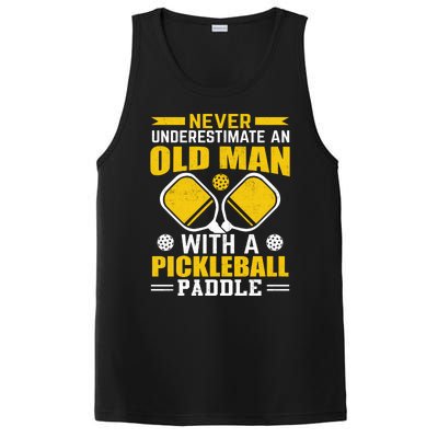 Pickleball Never Underestimate An Old Man With A Pickleball Paddle PosiCharge Competitor Tank