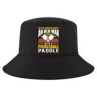 Pickleball Never Underestimate An Old Man With A Pickleball Paddle Cool Comfort Performance Bucket Hat