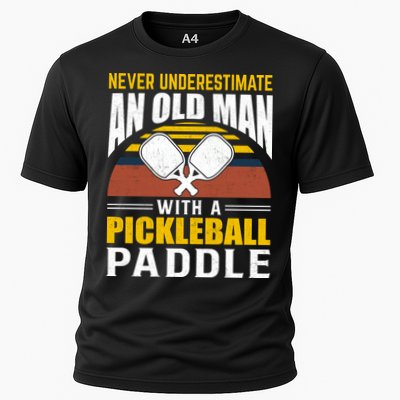 Pickleball Never Underestimate An Old Man With A Pickleball Paddle Performance Shirt