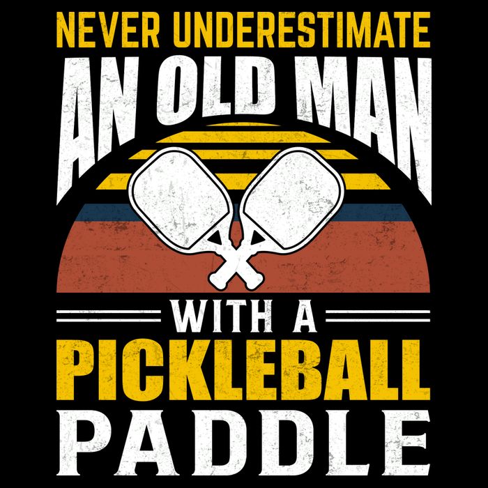 Pickleball Never Underestimate An Old Man With A Pickleball Paddle Impact Tech Backpack