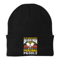 Pickleball Never Underestimate An Old Man With A Pickleball Paddle Beanie