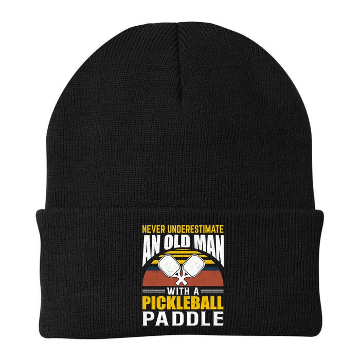 Pickleball Never Underestimate An Old Man With A Pickleball Paddle Beanie