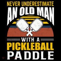 Pickleball Never Underestimate An Old Man With A Pickleball Paddle Baby Bodysuit