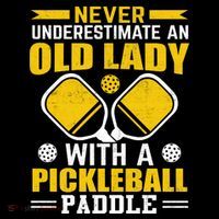 Pickleball Never Underestimate An Old Lady With A Pickleball Paddle Wool Snapback Cap