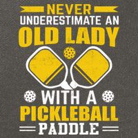 Pickleball Never Underestimate An Old Lady With A Pickleball Paddle Cotton Canvas Backpack