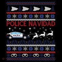 Police Navidad Ugly Christmas Sweater Design Wool Snapback Cap